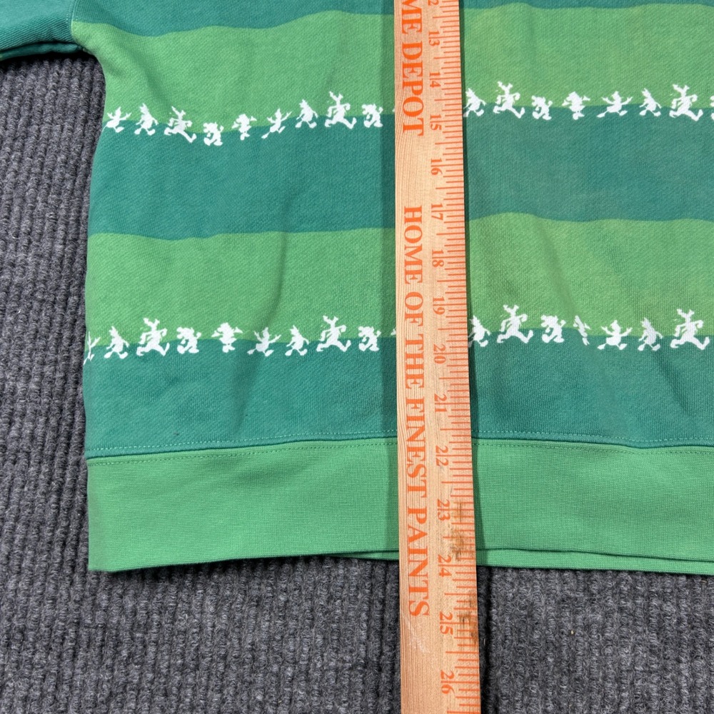 Disney Sweatshirt Women's M World Spirit Jersey Green Striped‎ Mickey Mouse - Picture 6 of 6